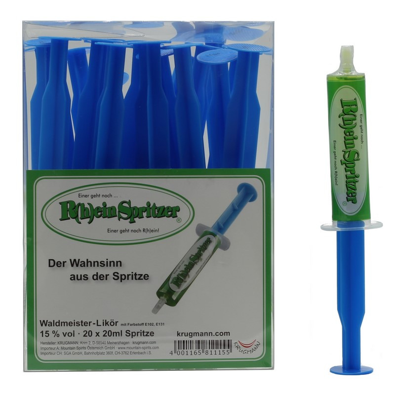 RheinSpritzer Waldmeisterlikör in der Spritze 20x 0,02 L RheinSpritzer Waldmeisterlikör in der Spritze 20x 0,02 L